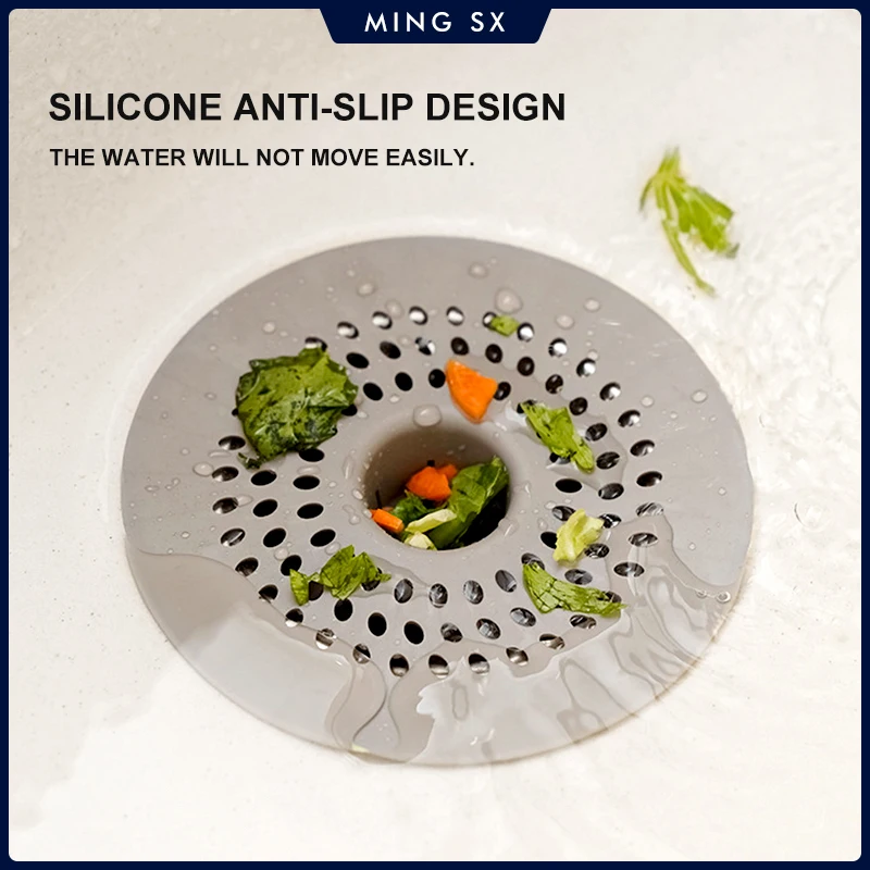 Anti-blocking Silicone Floor Drain Sticker Bathroom Sewer Hair Filter Drain Cover Floor Drain Mat for Kitchen Anti-cockroach - view 4