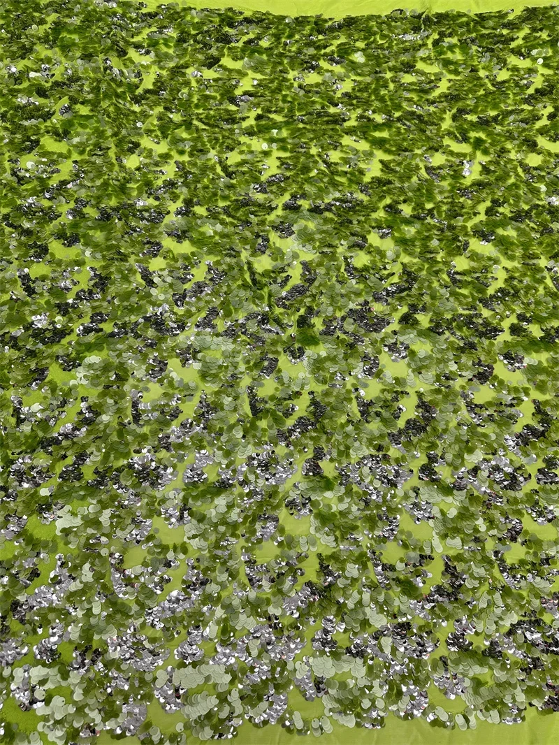 African 3D Colour Mixture Sequin Nigerian Wedding Lace Fabric 2024 High Quality French Lace for Women Dress RJW-1304