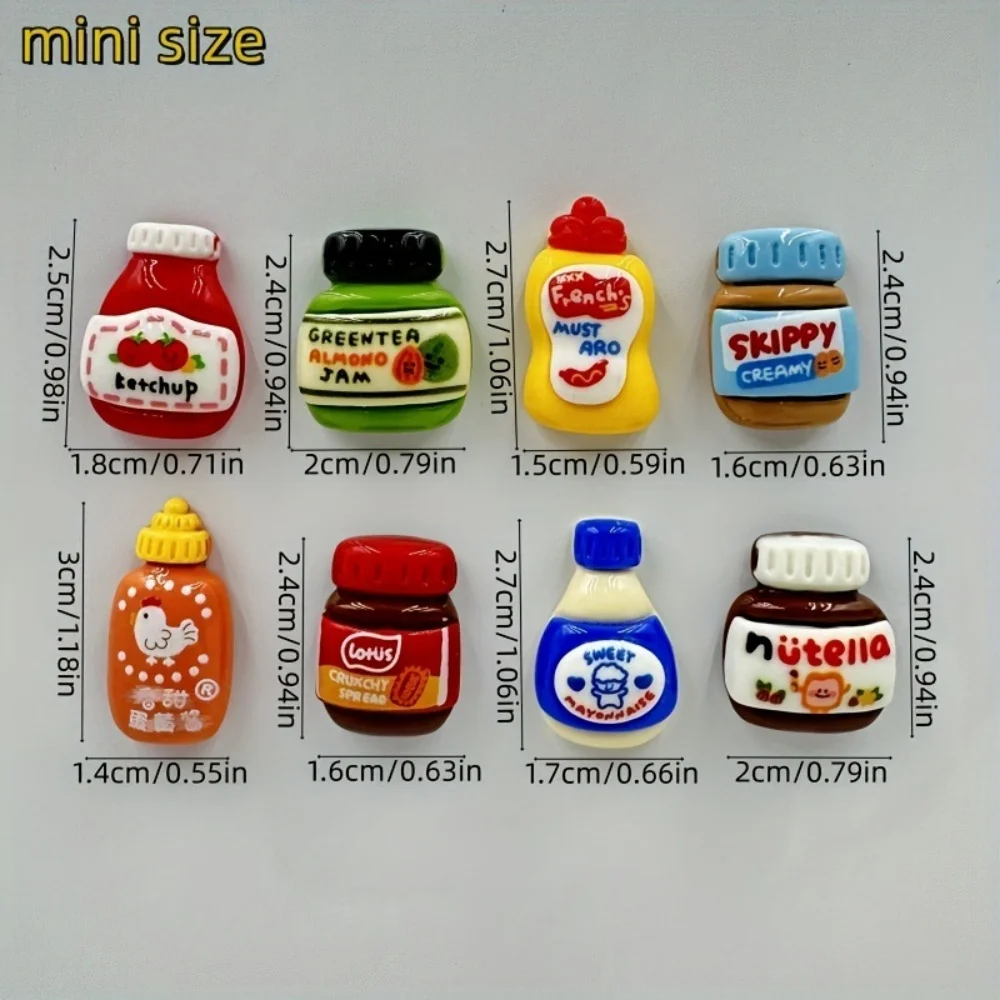 8 ชิ้น DIY สนุกและน่ารักเรซิ่นการ์ตูนตกแต่งอาหารด้วยส่วนบุคคลดูดที่ไม่ใช่แม่เหล็ก สุ่มจัดส่งเครื่องประดับ DIY ตามมาตรฐาน