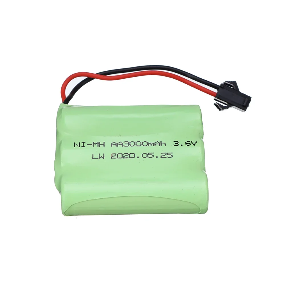 3.6V 3000mah NiMH AA Battery with SM Plug For Rc toys Cars Tanks Robots Boats Guns 3.6v Rechargeable Battery 3* AA Battery Pack