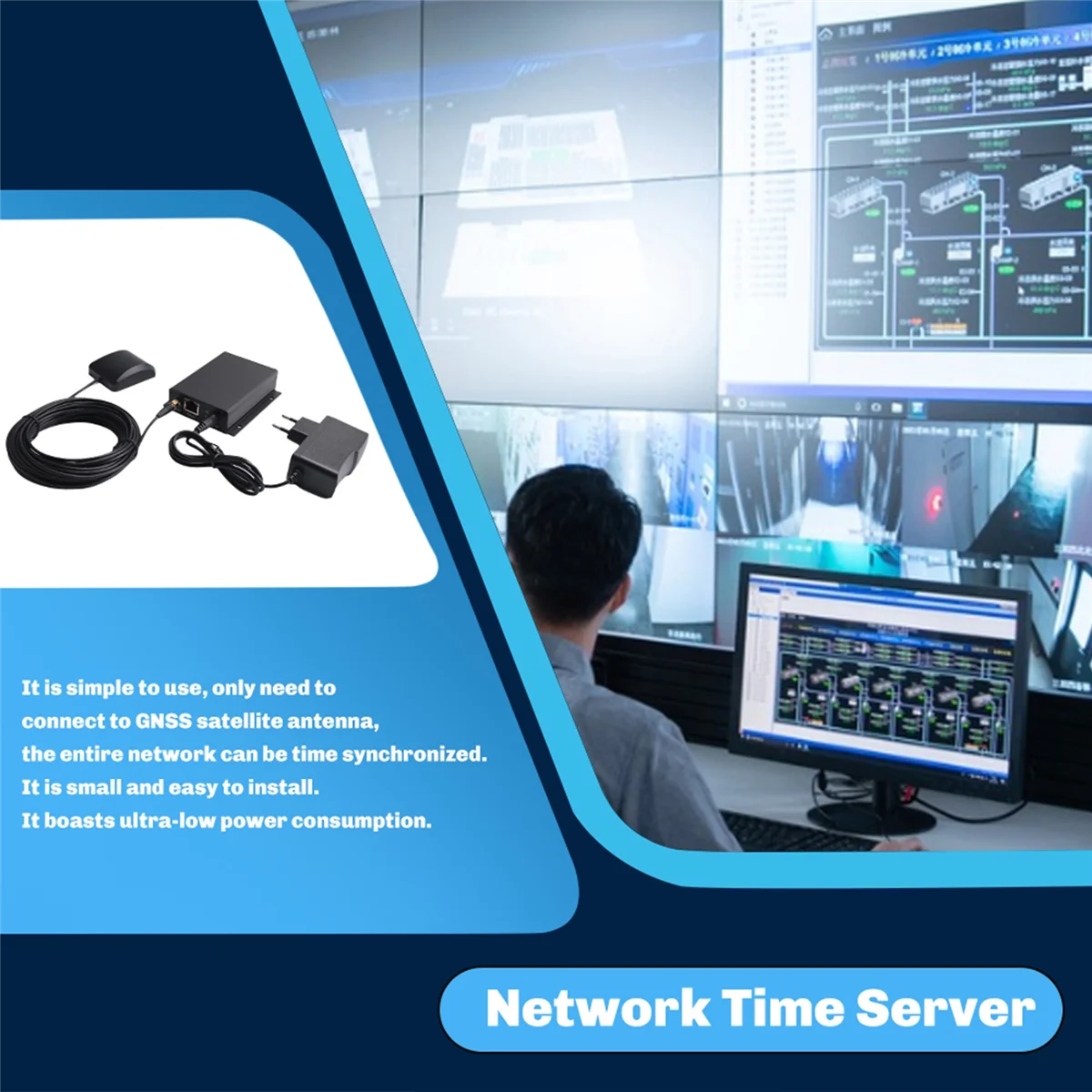 خادم وقت الشبكة Supernew NTP خادم الوقت لنظام تحديد المواقع Beidou GLONASS Galileo QZSS إصدار سطح المكتب قابس الاتحاد الأوروبي #6