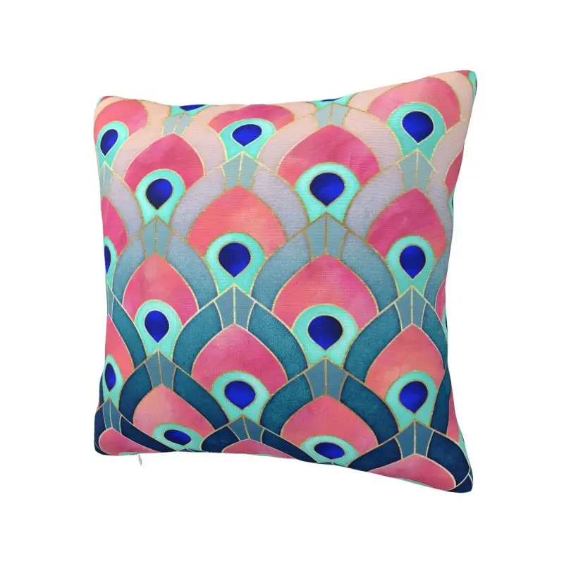 Modern Abstract Geometric Feathered Throw Pillow Covers Decoration 3D Print Sofa Chair Cushion Cover Polyester Cozy Pillowcase