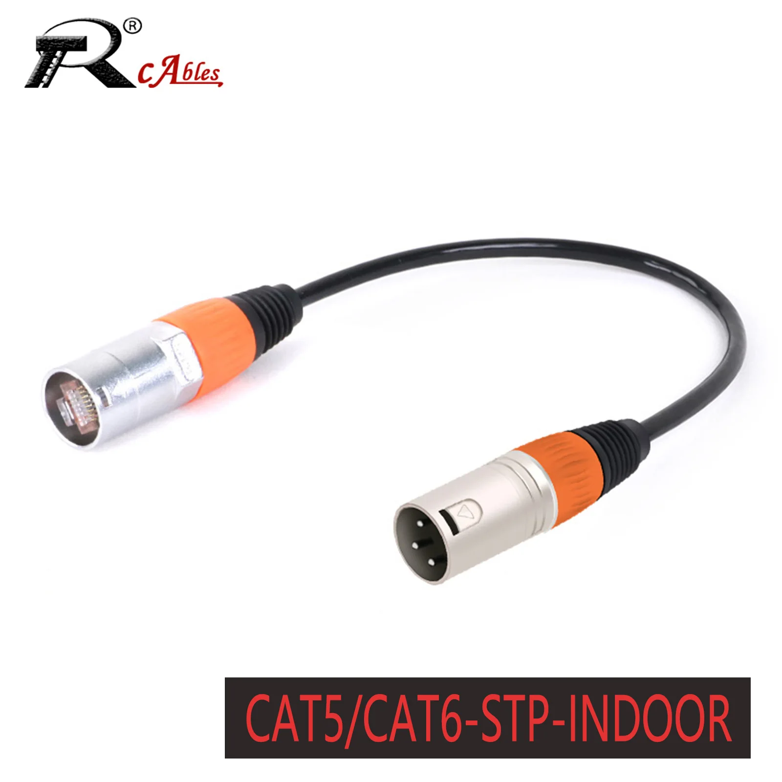 

1PC RJ45 Male to 3-PIN XLR Male EtherCON Connector Adapter Converter CAT5/CAT6 STP Cable for Microphone Speaker System and Radio