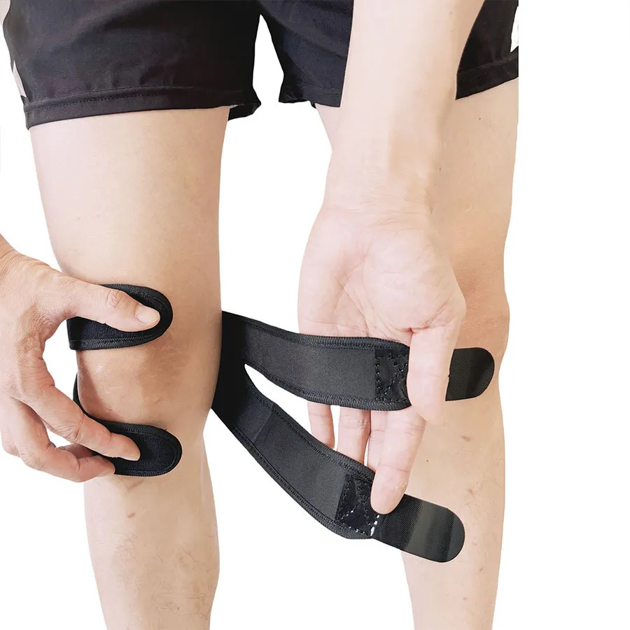 1PC Pressurized Knee Wrap Sleeve Support Bandage Pad Elastic Braces Knee Hole Kneepad Safety Basketball Tennis Cycling