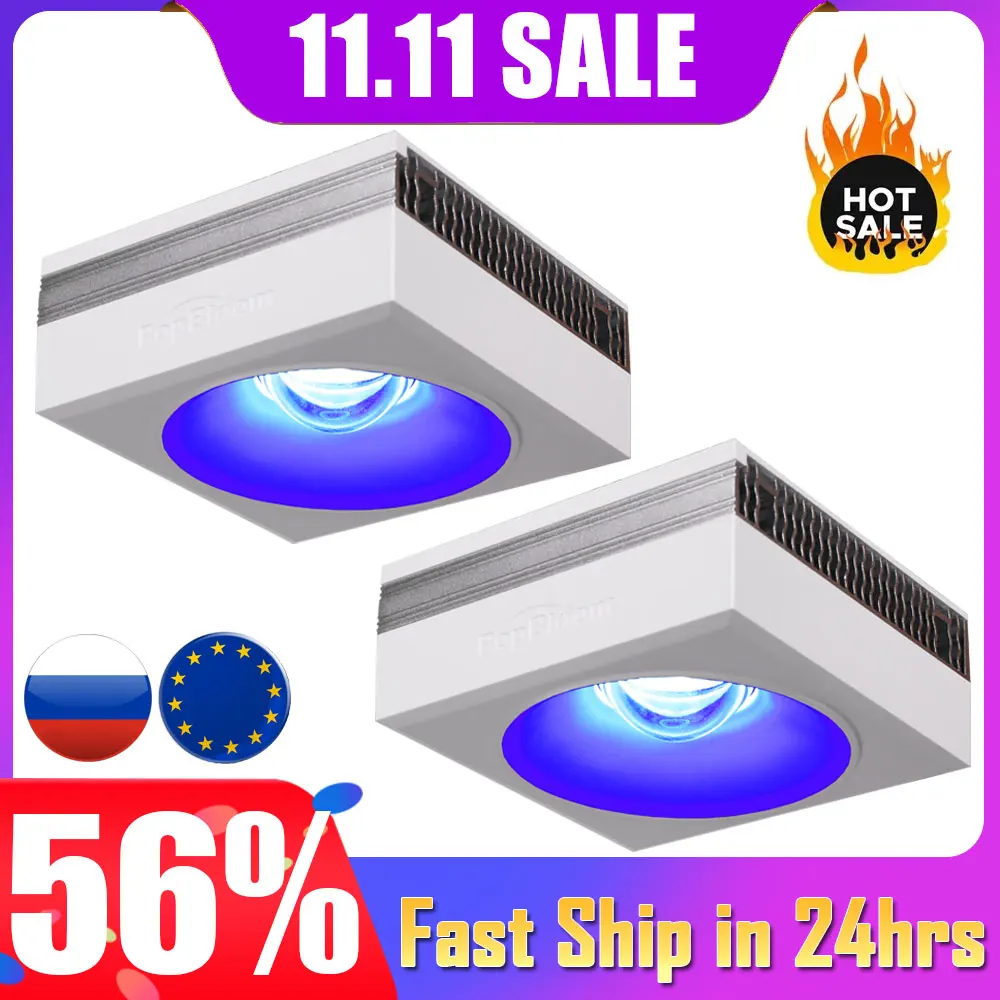 

NEW PopBloom RL90 WiFi Led Aquarium Light Full Spectrum, Reef Light Aquarium Saltwater Coral Growing Marine Aquarium Tank Lamp