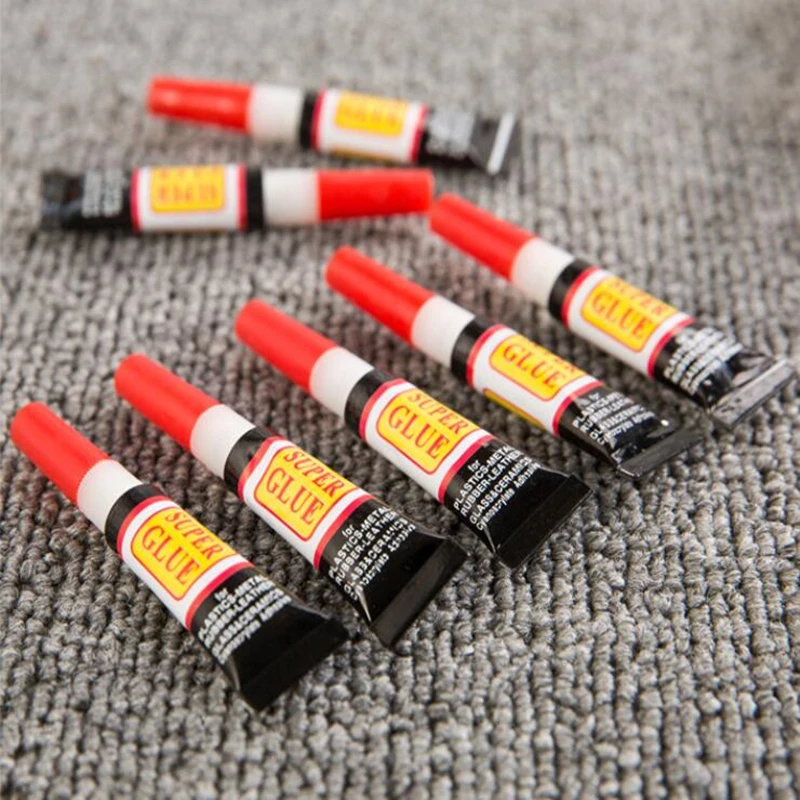 10pcs  Quick Dry Super Glue Mini Liquid Tube Super Glue for DIY Metal Glass Plastic Handmade Repair Strong Adhesive Tool