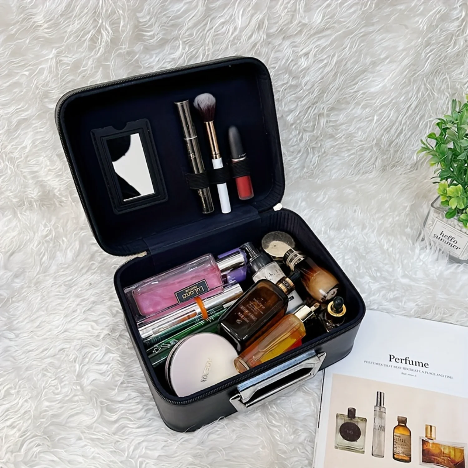 1PC Makeup Bag Portable Large Capacity Cosmetic  Bag Waterproof Travel Size Portable Cosmetic Case With Handle