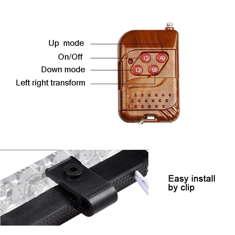 16 LED Strobe Light Wireless Car Emergency Flashing Light Car LED 12V Trailer Truck Strobos Police Warning Light Auto Diode Lamp