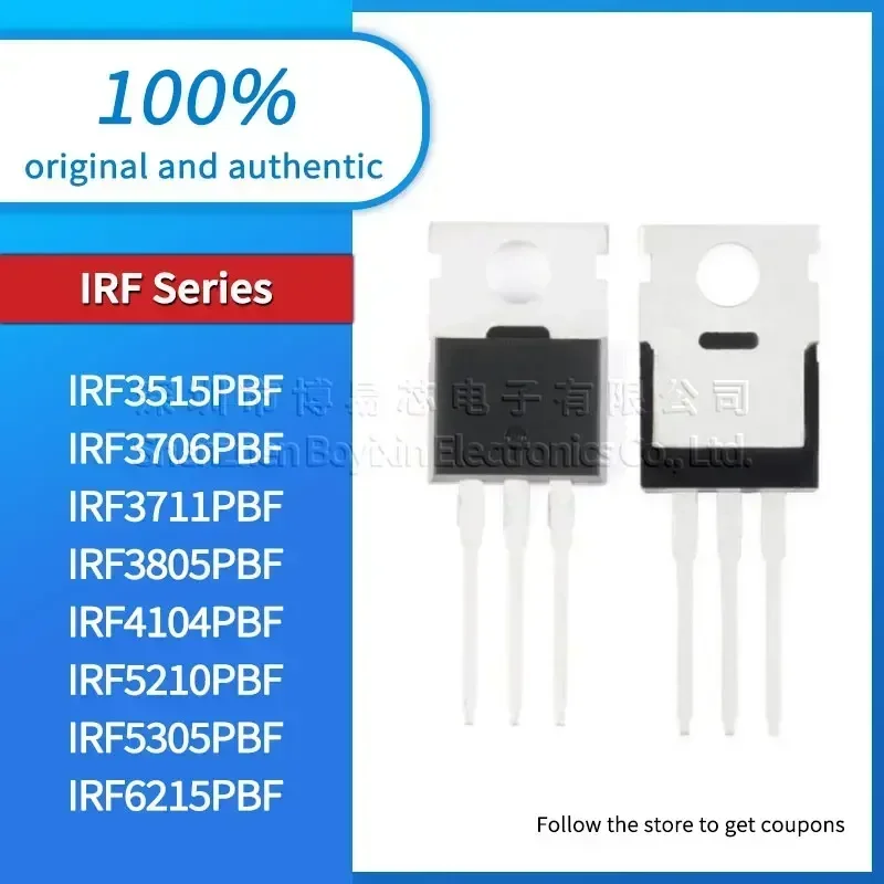 5 قطعة IRF5305PBF IRF5210PBF IRF4104PBF IRF3805PBF IRF3711PBF IRF3706PBF IRF3515PBF IRF6215PBF غلاف أسود
