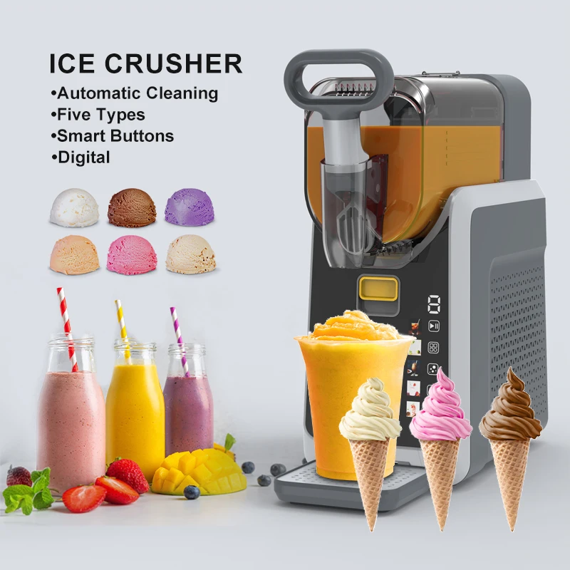 Hot Sell Electric Household Appliance New Design Slushie Machine for Home with Digital Color Screen Mini Ice Cream Slush Maker