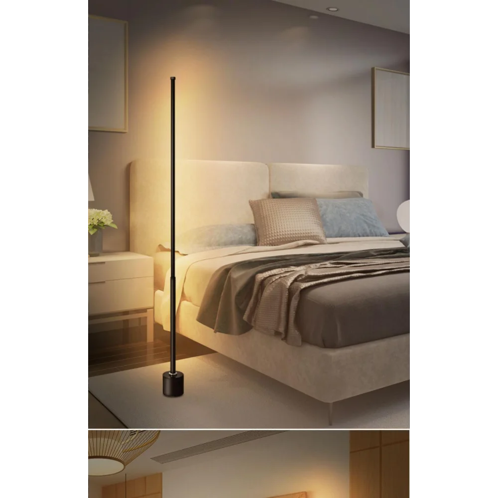 Imagem -05 - Led Controle Remoto Atmosfera Floor Light Soft Night Lamp pé Longo Pólo Dormir Chão Quarto Iluminação do Quarto