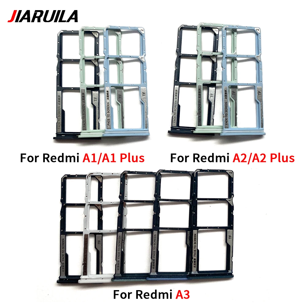 50Pcs，NEW SIM Card Holder Tray Chip Slot Drawer Holder Adapter Socket For Xiaomi Redmi A1 A2 Plus A3 (Dual Card )