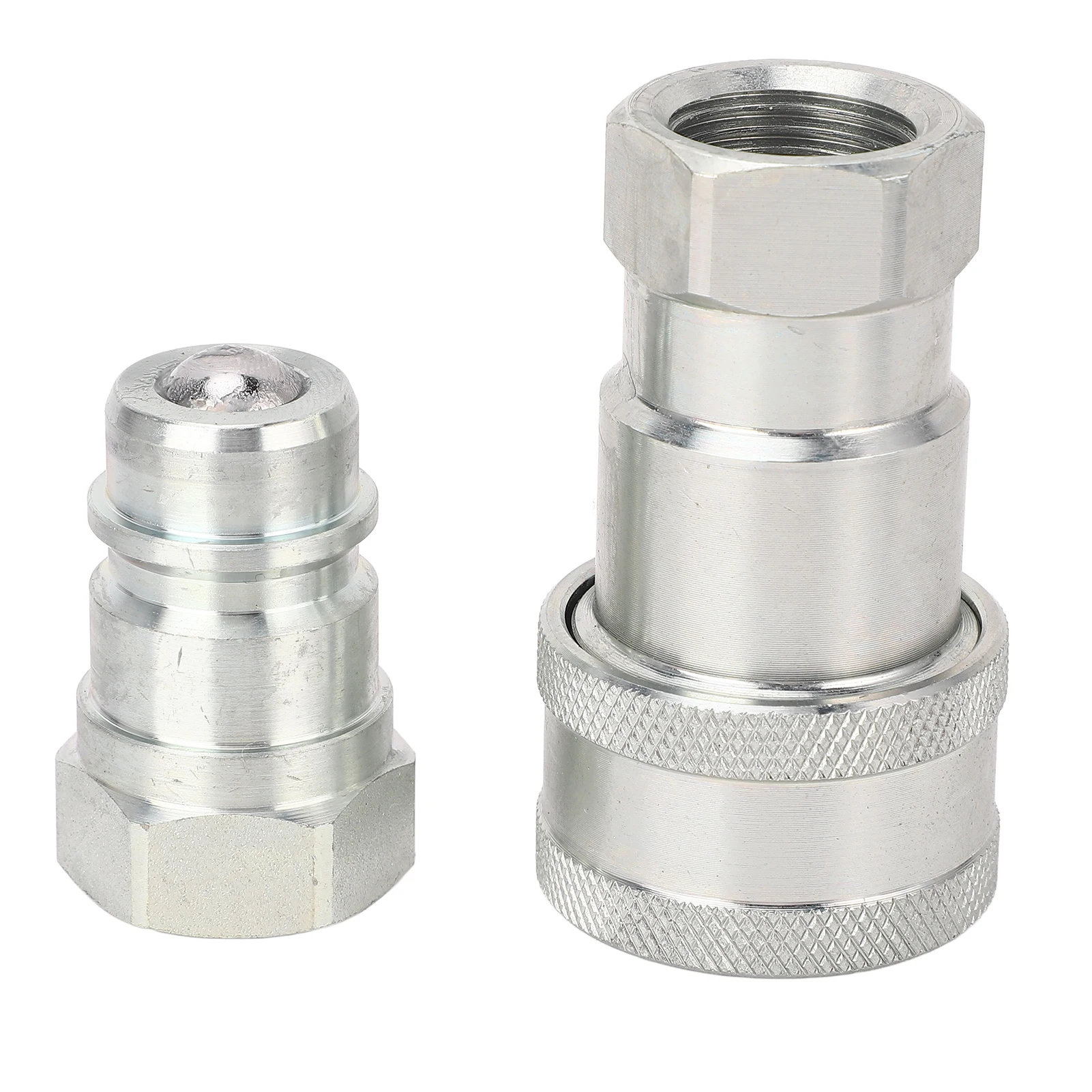 

1/2in NPT Hydraulic Coupler Male and Female ISO 7241-A Hydraulic Quick Connect Coupling with Dust Caps Hydraulic Connector