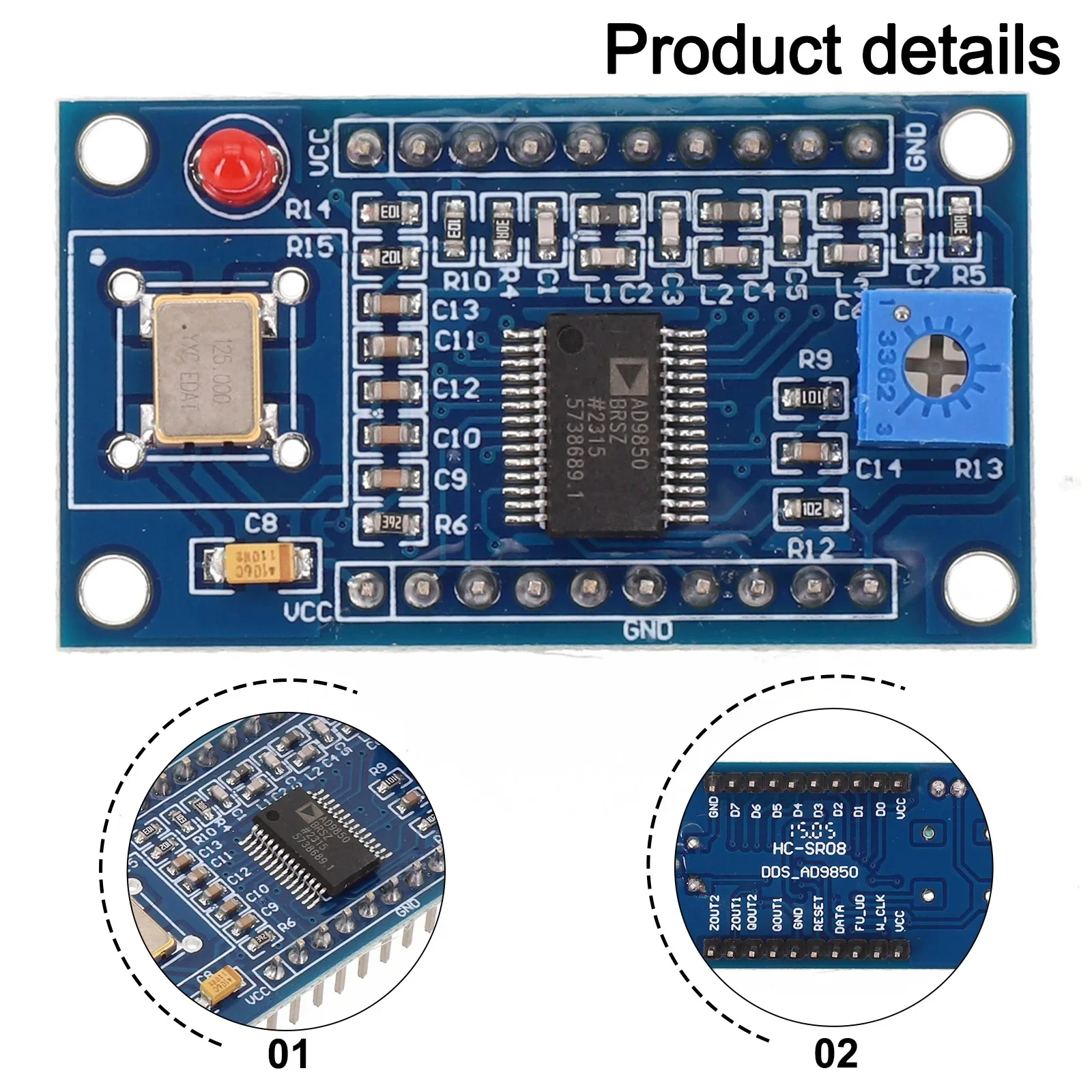 

AD9850 DDS Signal Generator Development Board Module For Waveform Generation Outputting 2 Sine Waves And 2 Square Waves