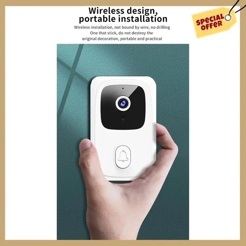 カメラ付きドアベルワイヤレスバンドルビデオドアベル WIFI 1080P HD 屋外電話ドアベルカメラ IR ナイトビジョン