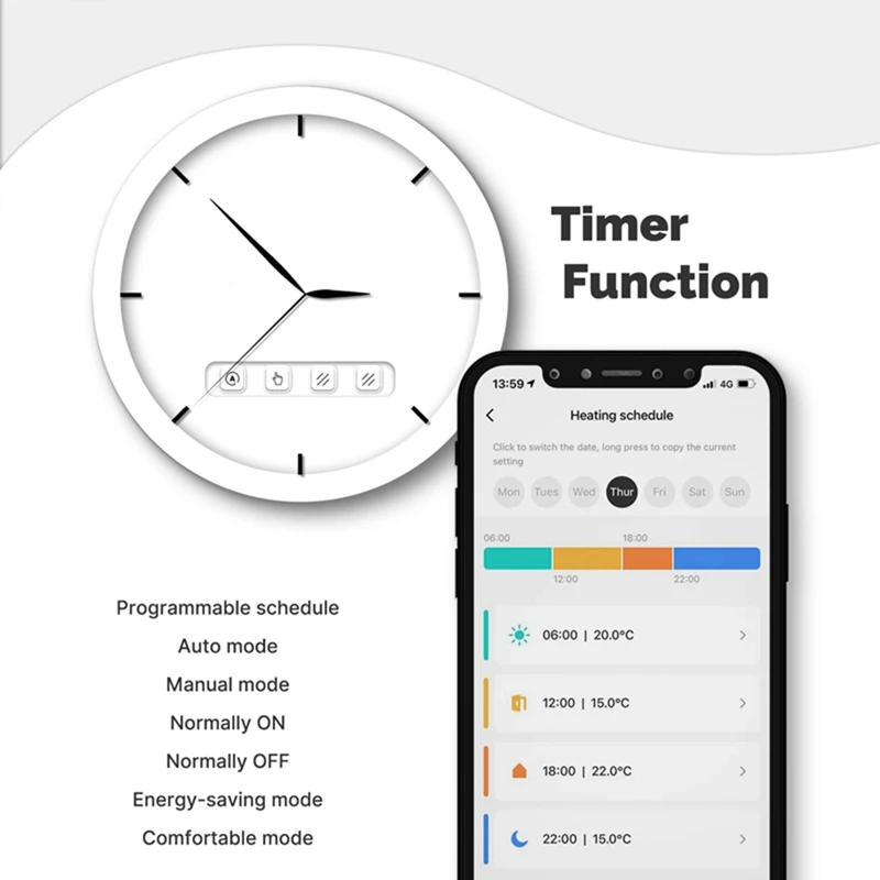 Tuya Smart Wifi Radiator Valve Plastic Radiator Valve Actuator Heating Temperature Controller For Alexa Google Home