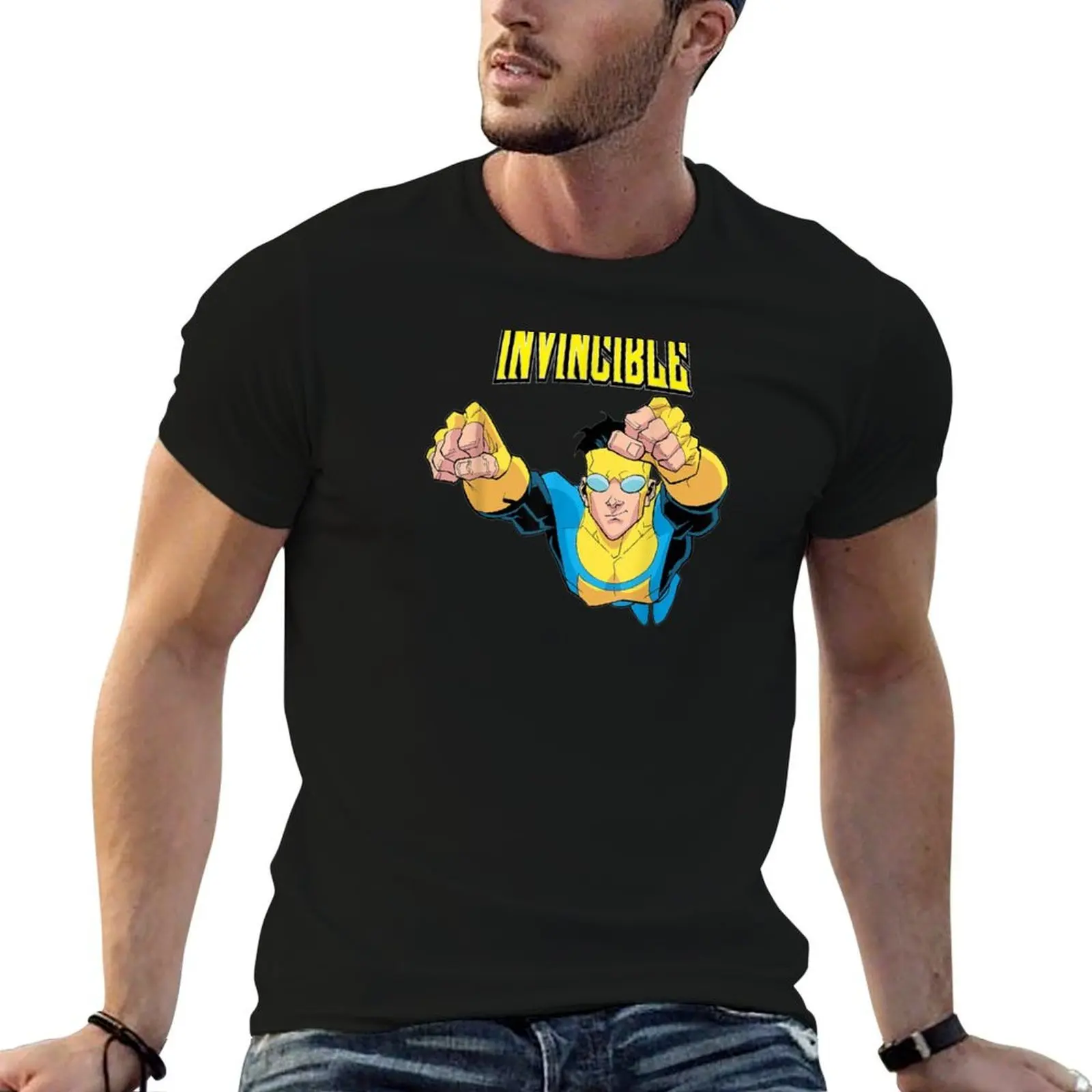 

Invincible Hero Man For All Fans Comic Flight Poster T-Shirt t shirts for man cotton t shirts for man cotton soft T-Shirt