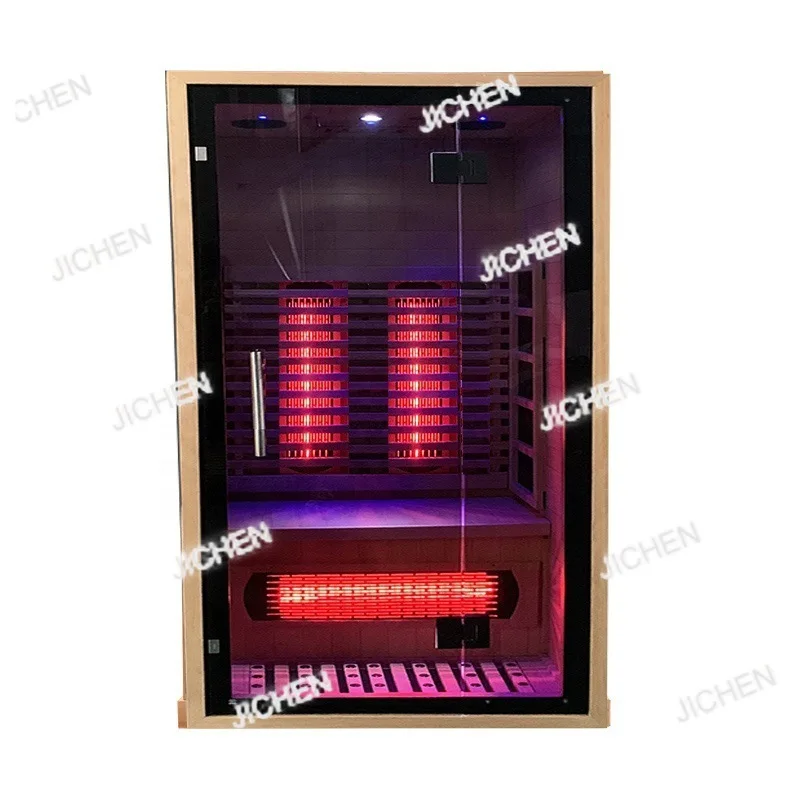 

Деревянная сауна Deluxe на 2 человека в дальнем инфракрасном диапазоне, паровая комната, семейная портативная сауна