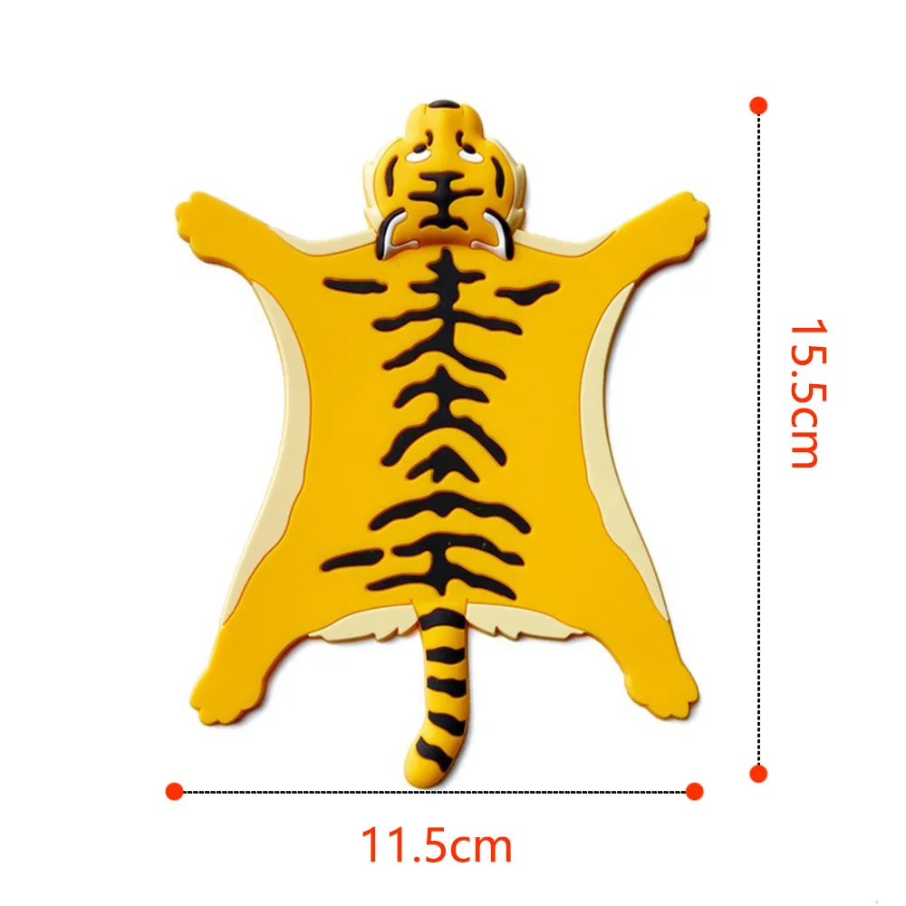 لطيف قاعدة أكواب من السيليكون معزول المياه عدم الانزلاق الكرتون الحيوان مقاومة للحرارة المشروبات كأس حصيرة النمر ليوبارد تحديد الموقع أداة المنزل