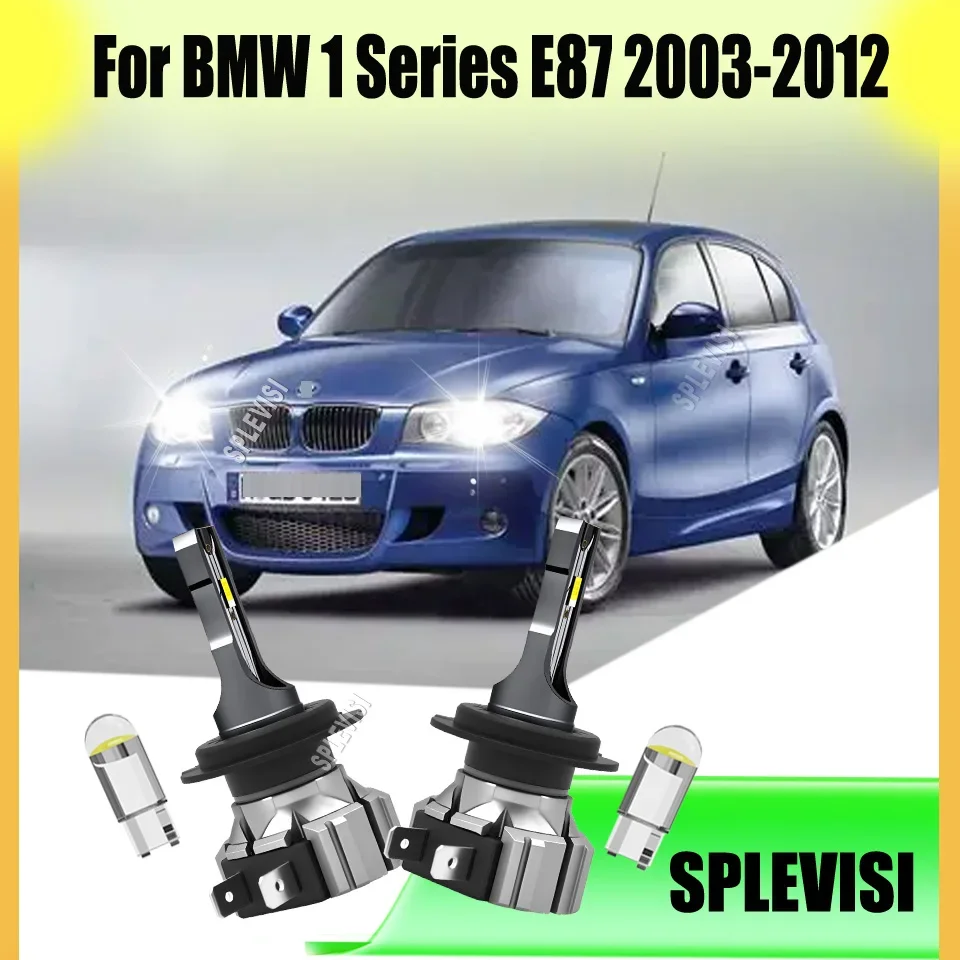 Latest H7 LED White Headlight Bulbs with Self Cooling Fanless For BMW 1 Series E87 2003 2004 2005 2006 2007 2008 2009 2010-2012