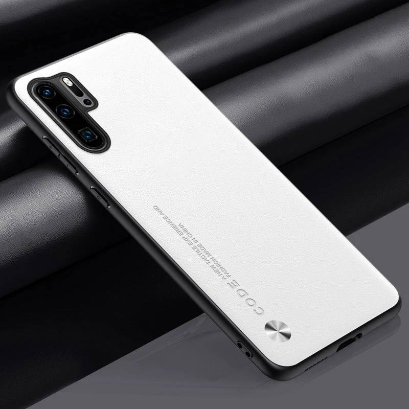Luxus PU Ledertasche Für Huawei P30 Pro Zurück Abdeckung Matte Silikon Voller Schutz Telefon Fall Für Huawei P30 P30Pro Coque
