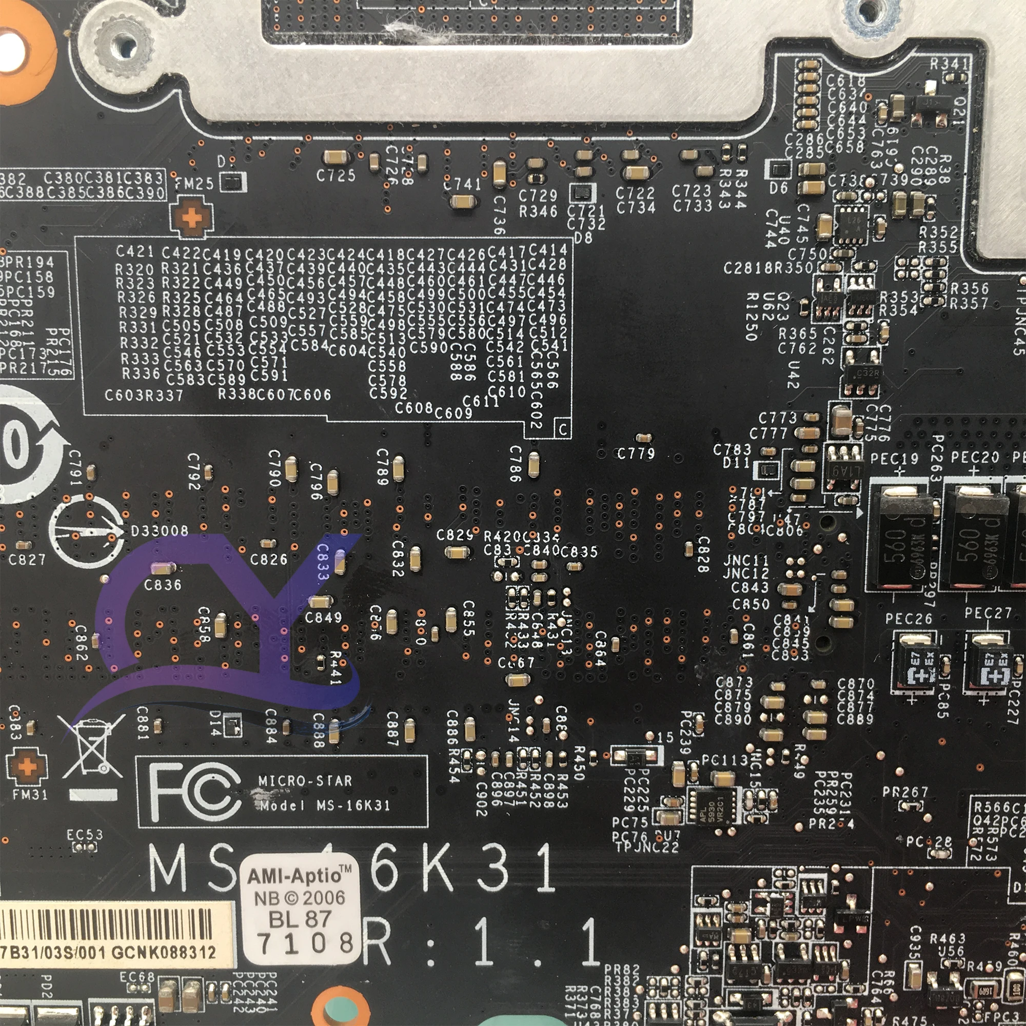 Imagem -05 - Placa-mãe para Msi Ms16k31 Laptop Mainboard 100 de Trabalho Gs63v Gs73vr 7rg Stealth Pro Ms-17b3 i5 I77th Gtx1070-v8g