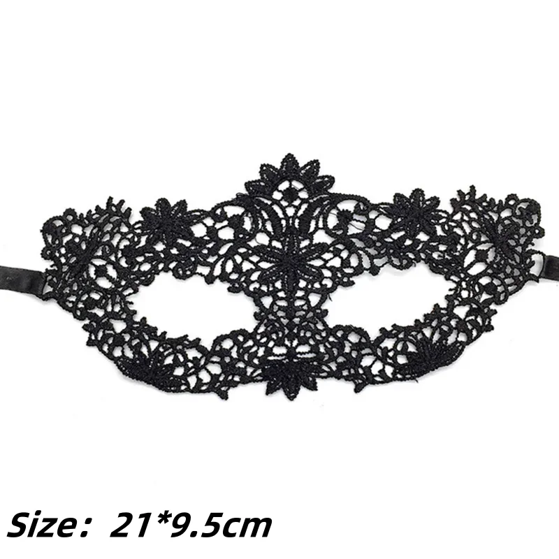 Sexy Frauen Schwarz Spitze Floral Augenmaske Maskerade Prom Gesichtsmaske Prinzessin Königin Party Make-Up Cosplay Nachtclub Spitze Maske Requisiten – Detail 28