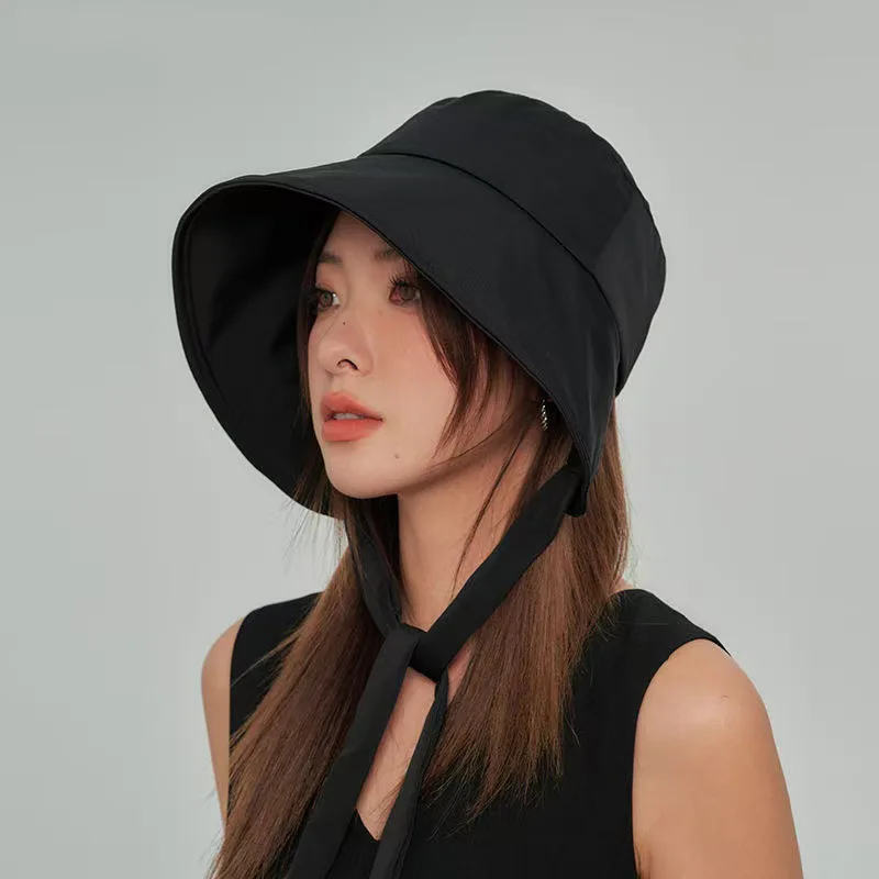 New Korean Sun-Protective Bucket Hat for Women – Wide-Brimmed Fisherman Hat with UV Protection, Summer Sun Hat, Instagram-Famous