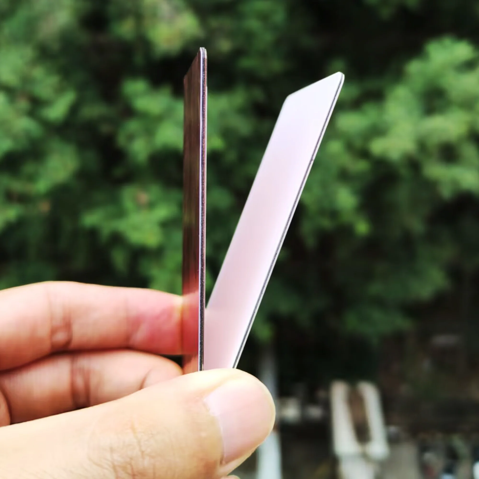 5 عبوات جديدة فاخرة 13.56 ميجا هرتز NFC بطاقات عمل هجينة معدنية PVC فارغة مع 215 شريحة، ليزر قابل للتخصيص على المعدن