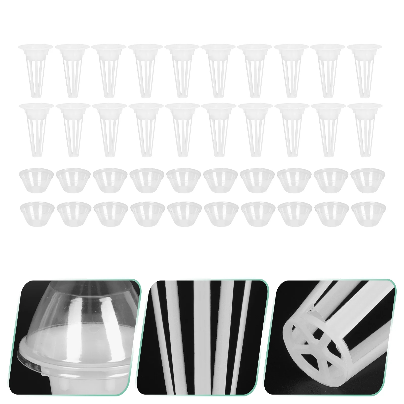 

1 Set Hydroponic Planting Baskets Lightweight Reusable Plastic Grow Cups Garden Root Pots For Indoor Vegetables Herbs Orchids