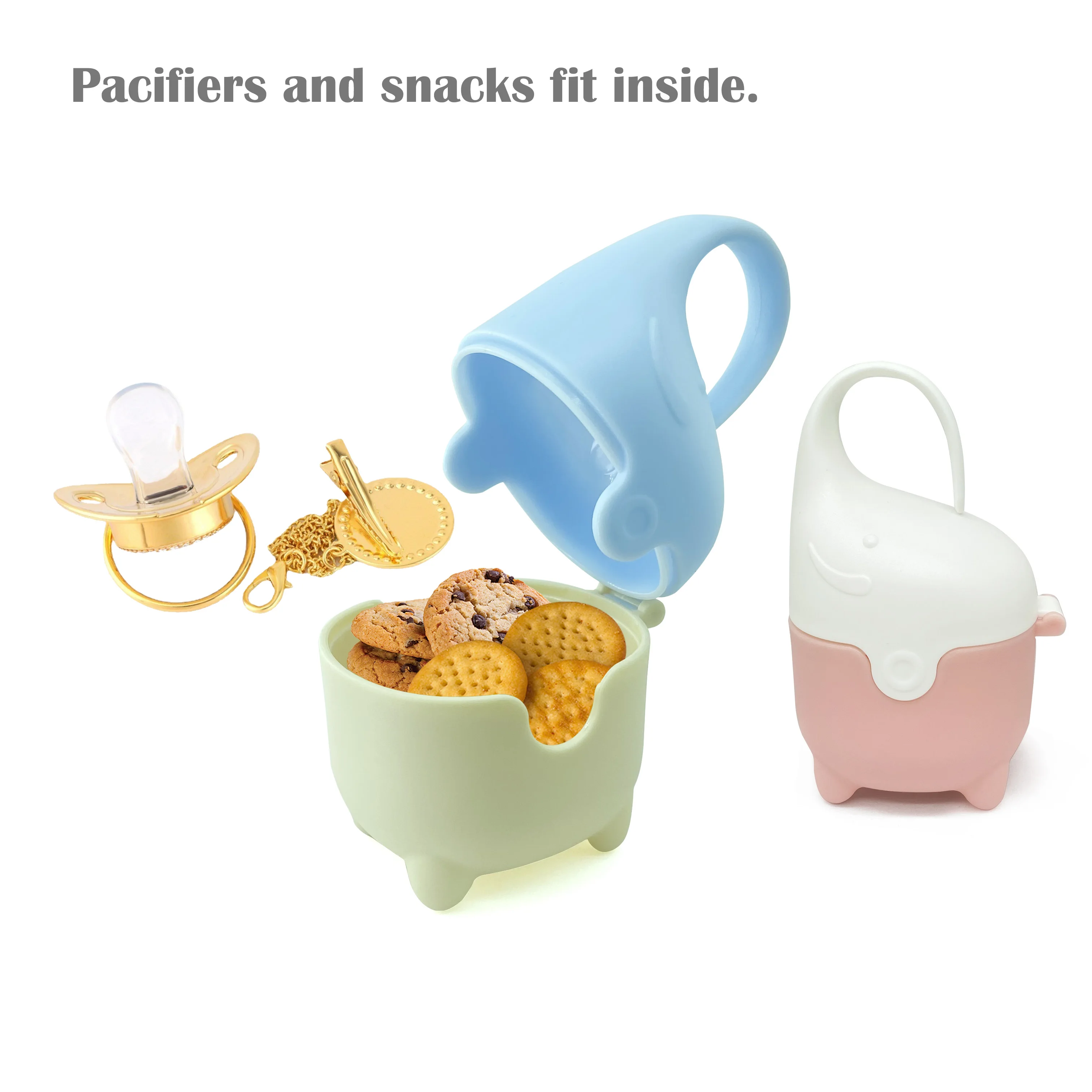 New Elephant Design Dustproof Pacifier Holder PP Baby Nipple Container