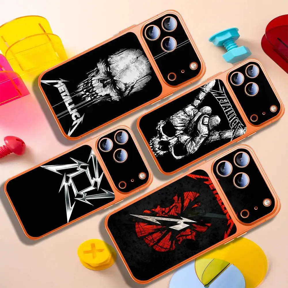 Logo Music M-Metallica For Apple iphone 17pro 17promax Full Back Cover Decal Wrap Skin Colorful Rear Protective Sticker Film