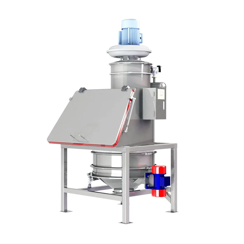

Dust-Free Feeding 25kg Bag Dump Station with Screw Conveyor Vibro Sifter for Bulk Powder Granule Material Unload Flour