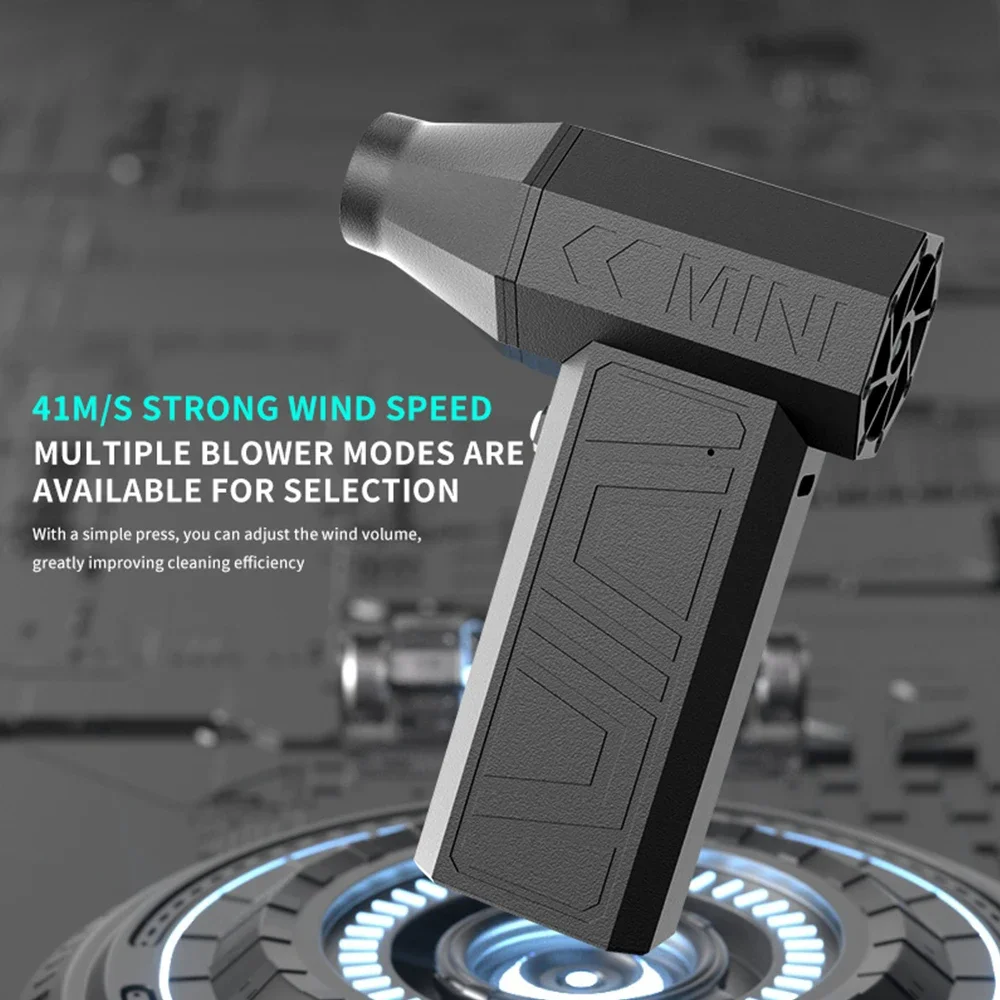 منفاخ محمول للغاية 41 متر/الثانية، 3 سرعات و4000 مللي أمبير مع فوهات مغناطيسية مزدوجة للاستخدام في الفناء/الشواء/الشعر متعدد المشاهد