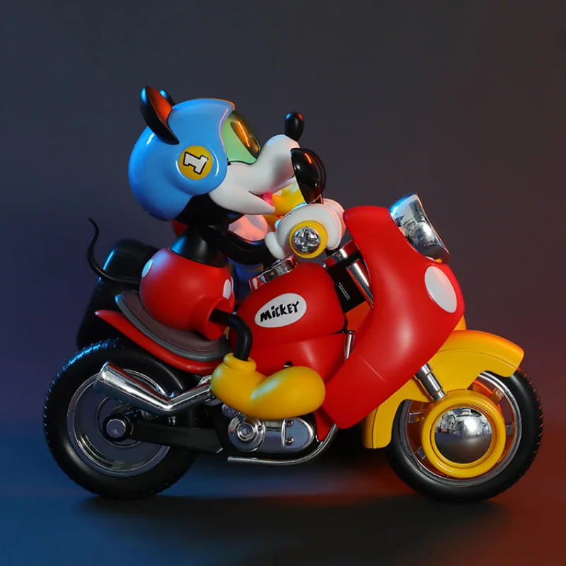 Disney Mickey and Friends Speed Team Motorcycle Donald Duck Hand-made Model Ornaments Boys and Girls Holiday Gift Collection