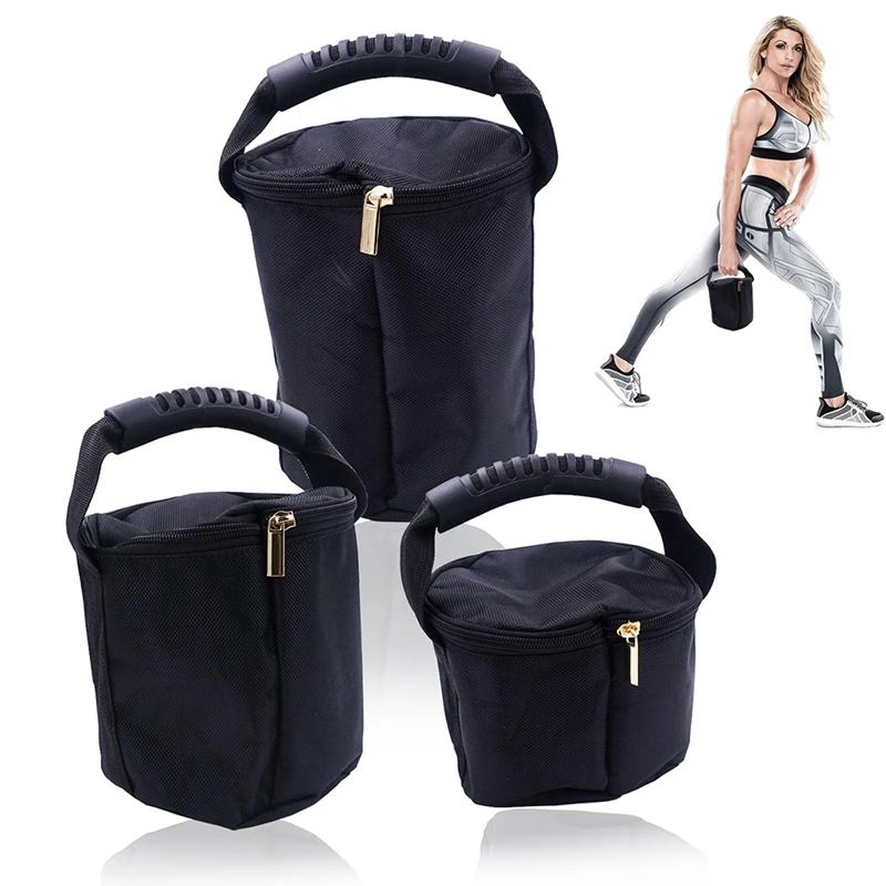 B48B-Portable Adjustable Kettlebell Power Sandbag Fitness Weightlifting Dumbbell With Handle Gym Yoga Workout Sand Bag