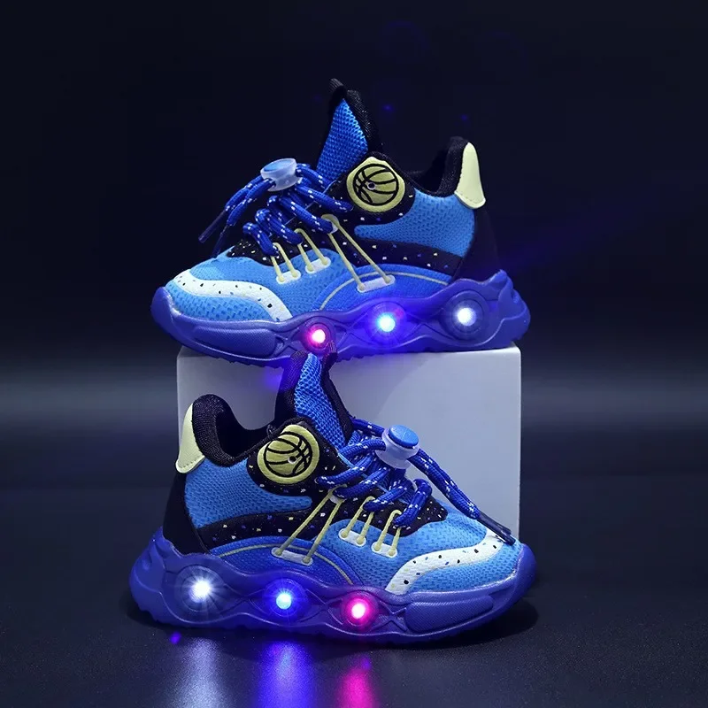 2024 New LED Baby Luminous Shoes Boys Glowing Children Sport Sneakers for Kids Girls Anti-slip Toddler Lighting Shoes 1-6 Years