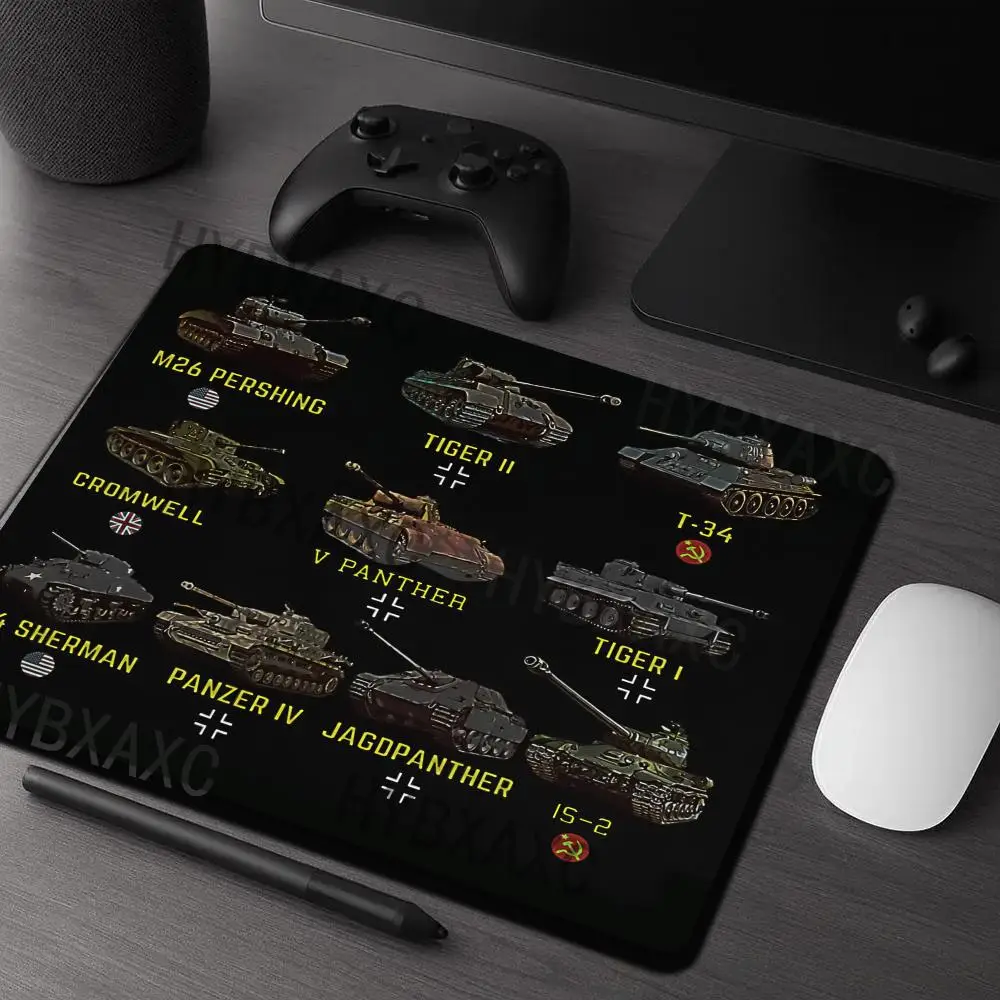 

HYBXAXC Military Tank Pattern Small Mouse Pad Anti Slip Rubber Base Desk Mat For Gaming Office Laptop