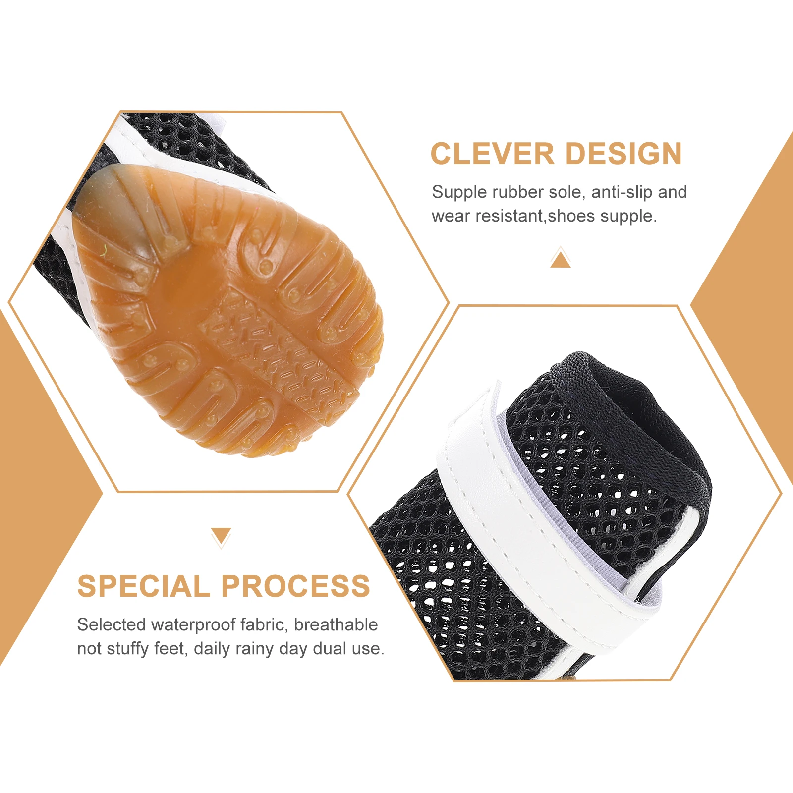 

4 Pcs Summer Pet Shoes Hollow Dog Accessories Adjustable Mesh Boot Pvc Paw Protectors Breathable Cooling