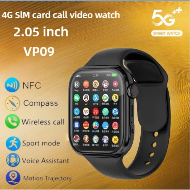 

VP09 Смарт-часы 4GAndroid Multi GB Storage 4G/5G SIM-карта GPS WIFI с поворотной камерой 8MP