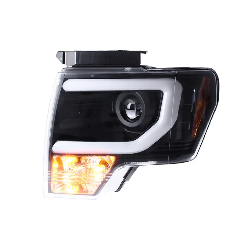 LED Car Headlight For Ford F-150 Raptor 2008-2014 Modified Headlamp With DRL Dual Lens Xenon Front Lights Automobile Assembly