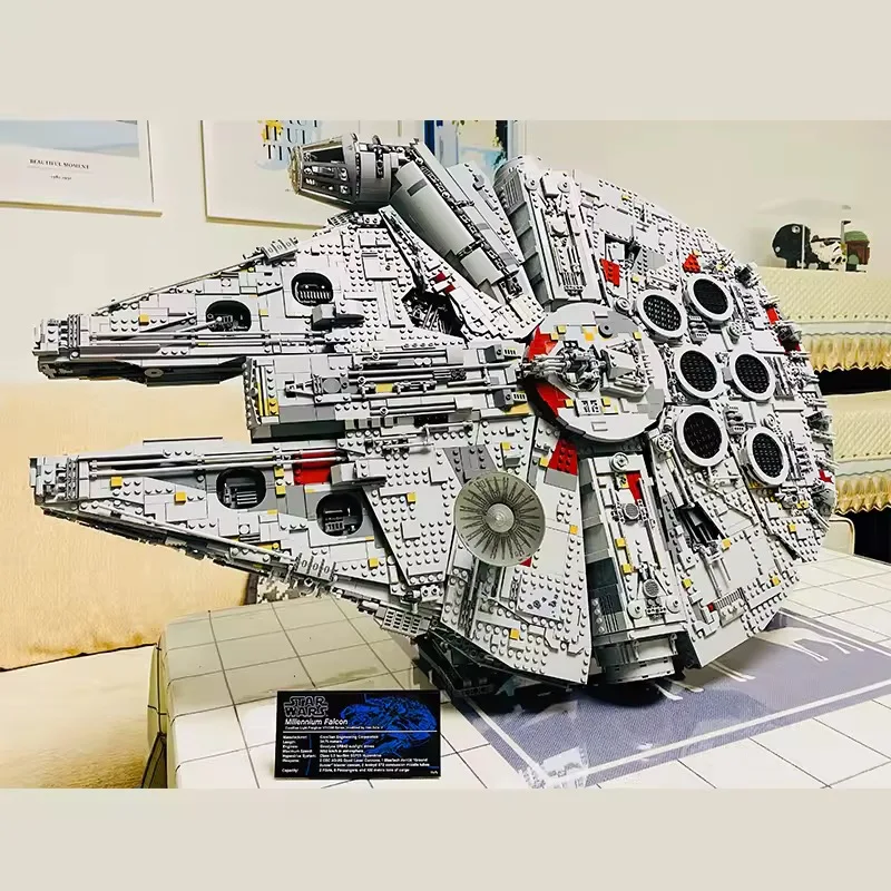 Grand blocs de construction Falcon de navire millénaire, 7541 pièces, compatibles avec 75192 05132, jouets, cadeaux d'anniversaire et de noël pour enfants