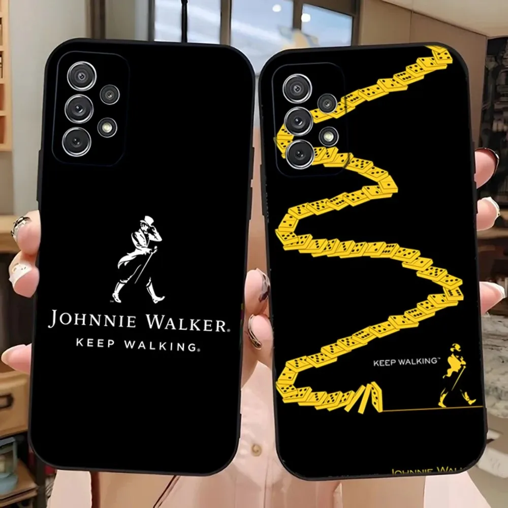 Чехол для телефона с логотипом J-Johnnie Walker для Samsung Galaxy A13,A21s,A22,A31,A32,A52,A53,A71,A80,A91, мягкий черный чехол для телефона