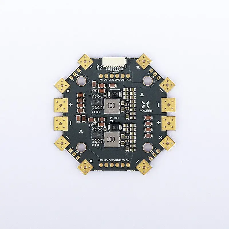 TopESFOXEER PDB400 Power Distribution Board 400A 4-8S Lipo Dual Battery Pad 5V/12V BEC 30.5mm Mount Hole For FPV Drone