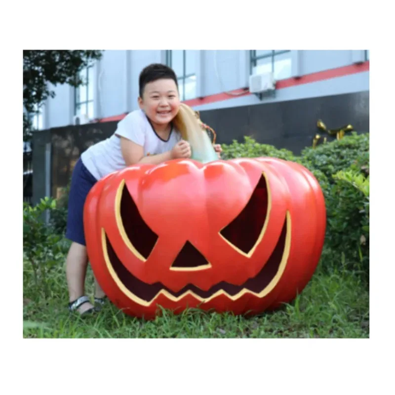 

halloween props resin art crafts statues figurines sculpture fiberglass halloween pumpkin light for halloween decorations