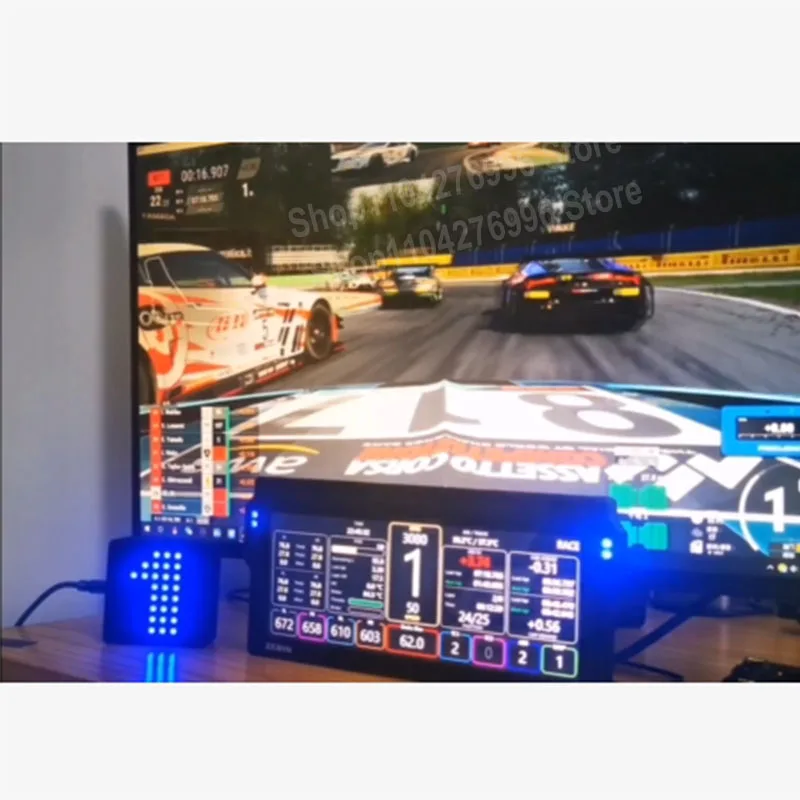 لوحة قيادة السباق Sim Racing 10.3 بوصة عرض عجلة القيادة لوحة القيادة للكمبيوتر سرعة عرض السيارة ل Thrustmaster SIMAGIC