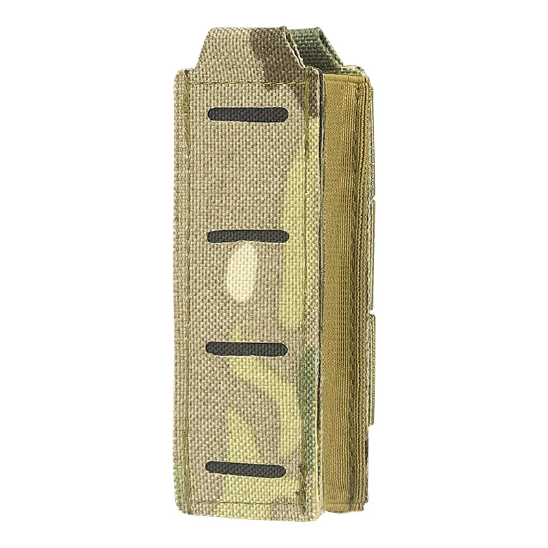 Taktyczna torba na magazynki Molle 9mm z pojedynczym uchwytem na magazynki uniwersalna wycinana laserowo kieszonkowa sprzęt myśliwski na nóż