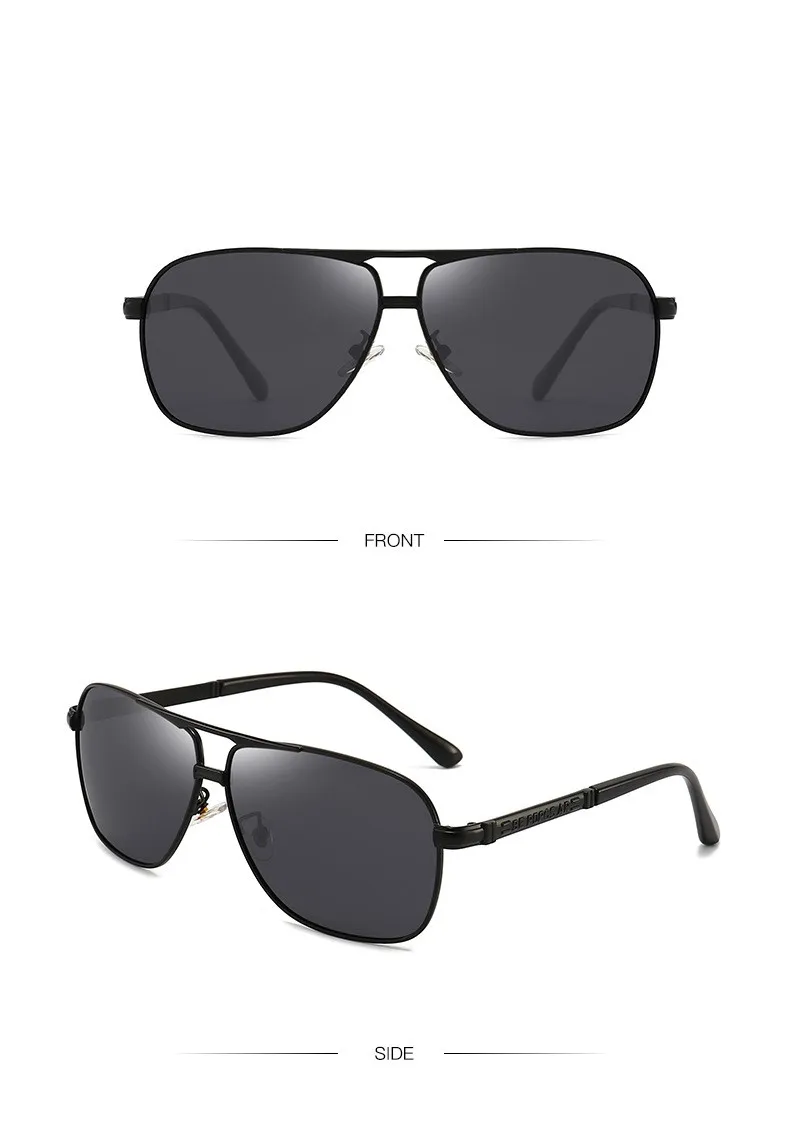 KAMMPT Übergroße Vintage Sonnenbrille Männer Frauen Mode Polarisierte Photochrome Shades Brillen Doppel Brücke Fahren Sonnenbrille – Detail 12