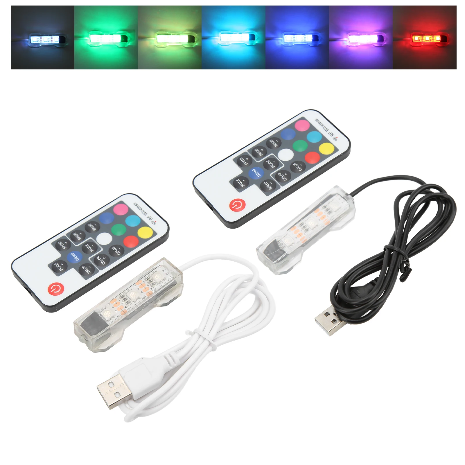 USB Charging Underwater Light LED Aquarium Light Colorful Light Weight Split Type for Small Fish  for Medium Fish