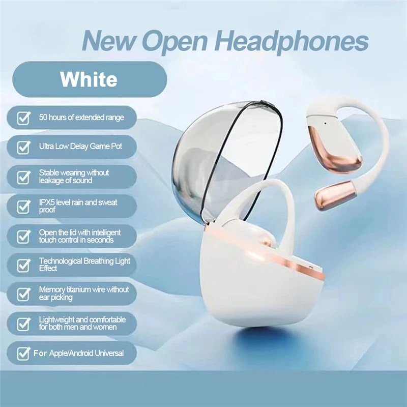 

Wireless Earphones OWS Bluetooth Hanging Ear Earbuds Touch Control Call Earplugs Sports Fitness Waterproof Headphones for Xiaomi